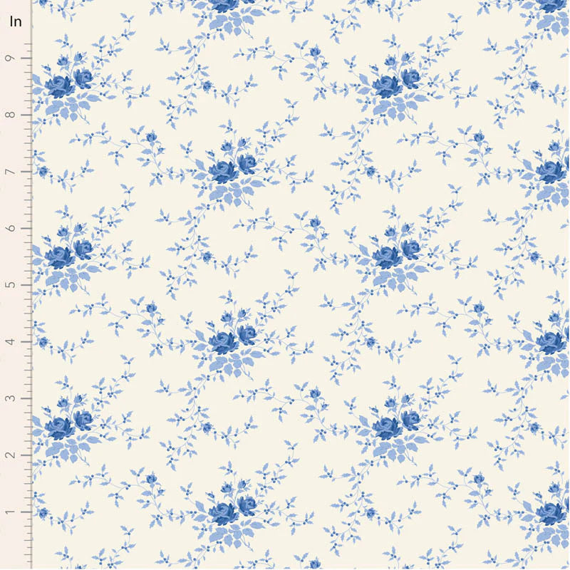SOMETHING BLUE Collection by TILDA, Fabric NOEL BLUE, TIL100661