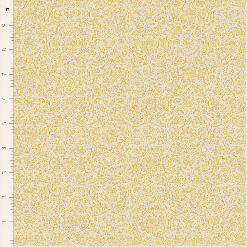 PREORDER! Fabric, LILA LIGHT YELLOW BLENDER for SONGBIRD Collection by TILDA, TIL110159