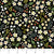 Fabric FLOWERS BLACK DP27515-99 from WILD HARVEST Collection by Deborah Edwards for Northcott Fabrics