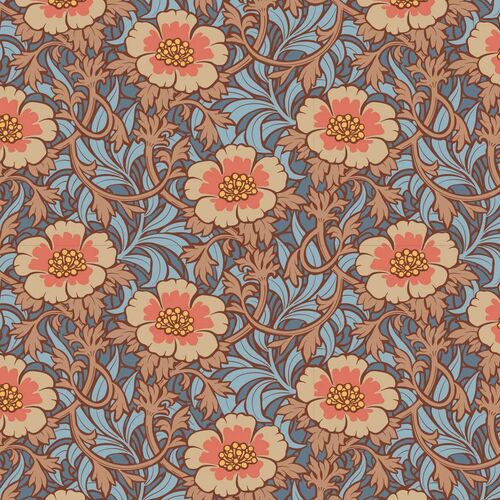 Tilda Fabric WINTERROSE HAZEL from Hibernation Collection, TIL100532
