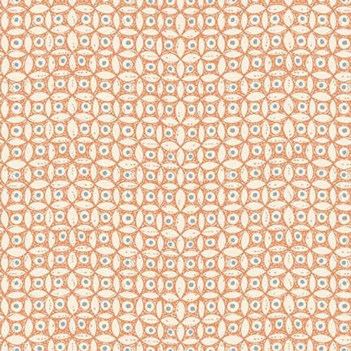 Henry Glass Fabric LEAF AND BERRY 3320-35 ORANGE, from Simply Be Collection by Anni Downs