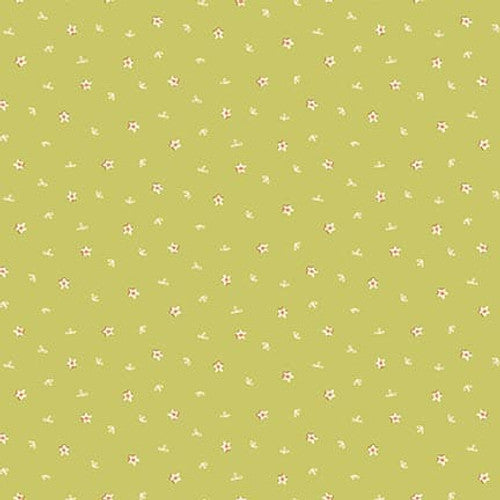 Henry Glass Fabric SEEDLING 3321-66 GREEN, from Simply Be Collection by Anni Downs