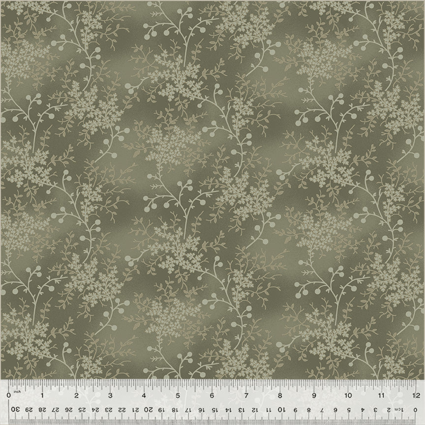 Fabric FLORAL VINE BREEN from GARDEN TALE Collection by Jeanne Horton 51187A-8