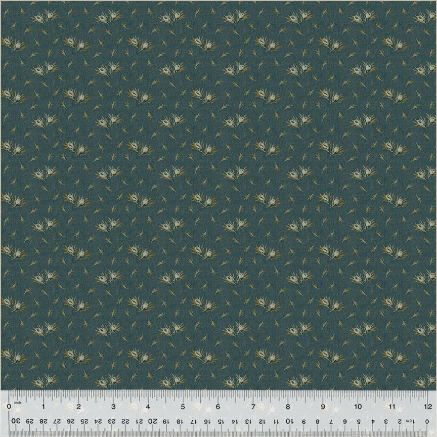 Fabric FLOWER BUD NAVY from GARDEN TALE Collection by Jeanne Horton 51192A-7