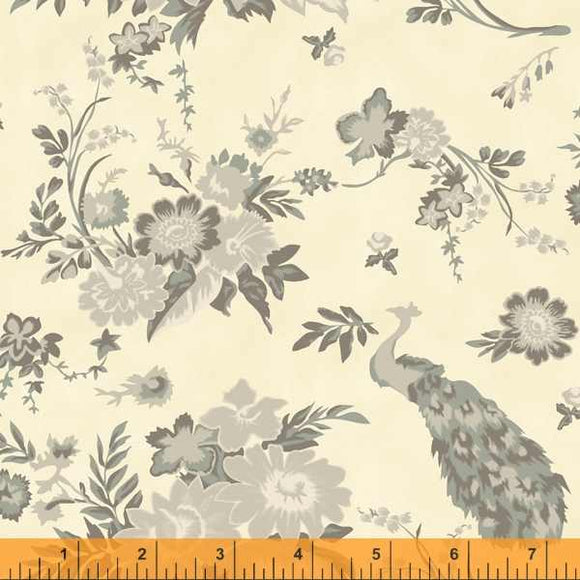 Quilting Fabric DREAMERS GARDERN from Traveler Collection by Jeanne Horton. 52912-3 Moonstone