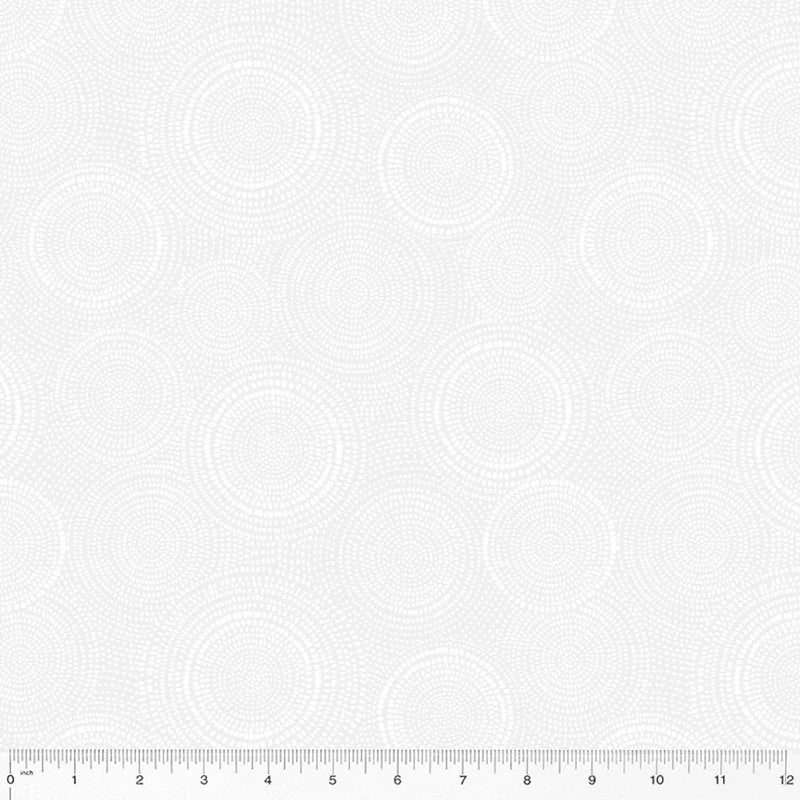 Cotton Fabric RADIANCE Basics, WHITE ON WHITE From Windham Fabrics, 53727-51