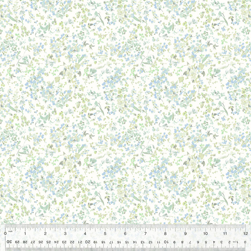 Cotton Fabric, WILDFLOWER, BABY'S BREATH, 53808-12, FLORET Collection by Kelly Ventura for Windham Fabrics