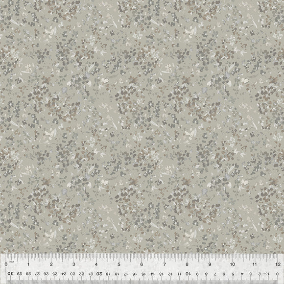 Cotton Fabric, WILDFLOWER, SILVER LEAF, 53808-19, FLORET Collection by Kelly Ventura for Windham Fabrics