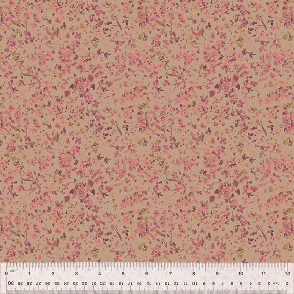 Cotton Fabric, WILDFLOWER, RANUNCULUS, 53808-6, FLORET Collection by Kelly Ventura for Windham Fabrics