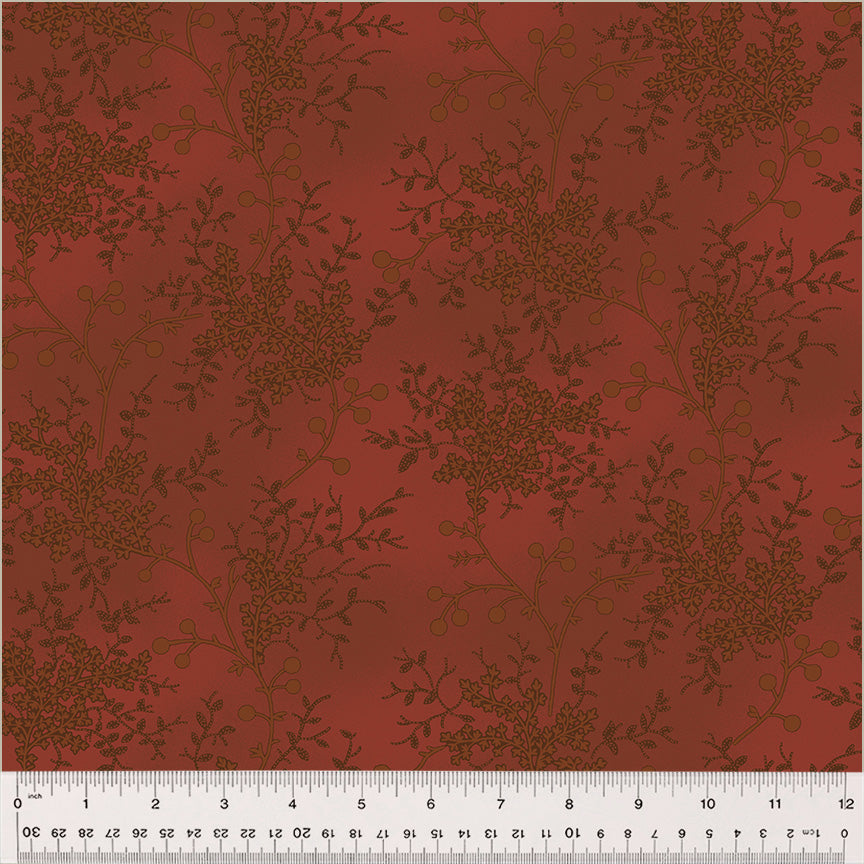 Fabric 108" Quilt Back FLORAL VINE, RUBY from GARDEN TALE Collection by Jeanne Horton 53809W-2DES