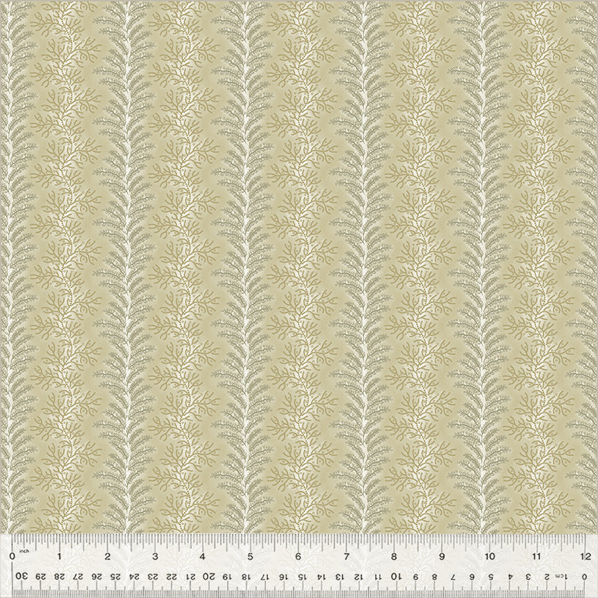 Fabric FERN STRIPE BISCUIT from GARDEN TALE Collection by Jeanne Horton 53826-10
