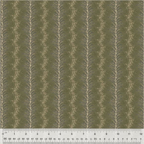Fabric FERN STRIPE CELADON from GARDEN TALE Collection by Jeanne Horton 53826-21