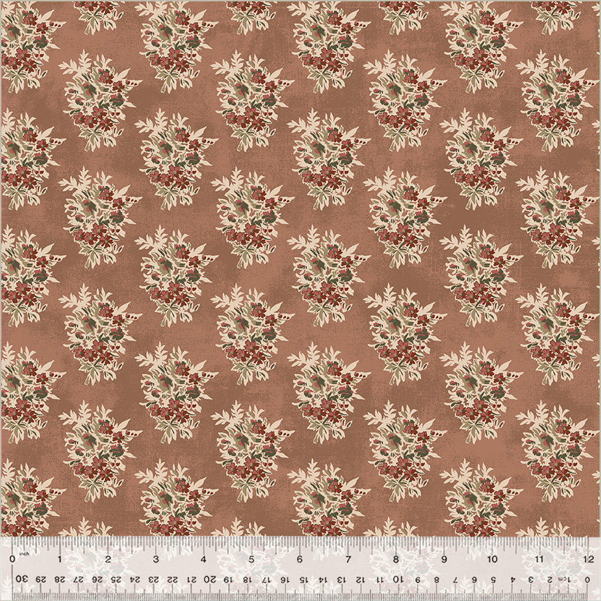 Fabric PETIT BOUQUET DUSTY ROSE from GARDEN TALE Collection by Jeanne Horton 53829-15