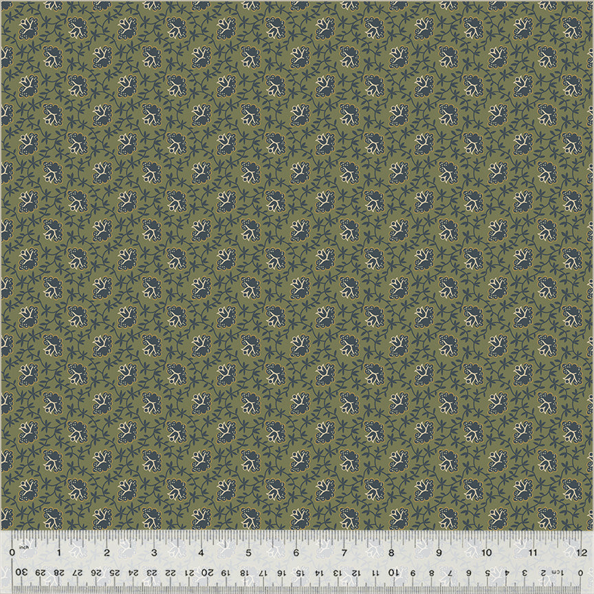Fabric INTERTWINE OLIVE from GARDEN TALE Collection by Jeanne Horton 53830-23