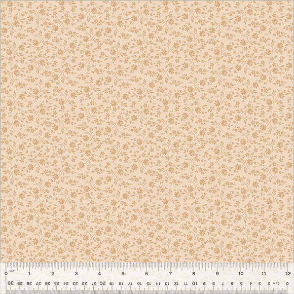 Petite Jeanne Collection, BLOOM AWAY ALMOND Quilting Fabric from L'Atelier Perdu for Windham Fabrics, 53945-7