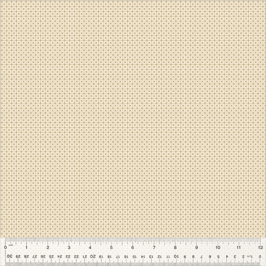 Petite Jeanne Collection, STITCH IVORY Quilting Fabric from L'Atelier Perdu for Windham Fabrics, 53947-1