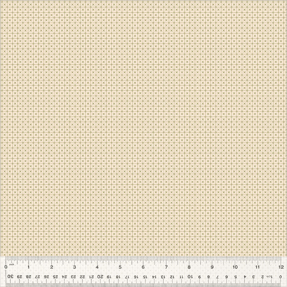Petite Jeanne Collection, STITCH IVORY Quilting Fabric from L'Atelier Perdu for Windham Fabrics, 53947-1