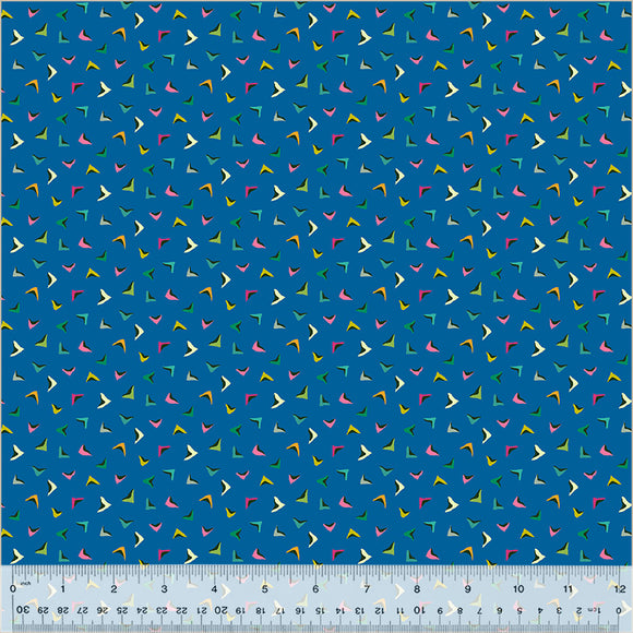 Cotton Fabric FLUTTER BLUE from BOTANICA Collection, Windham Fabrics, 54019-14