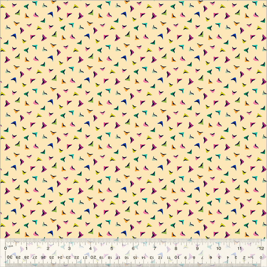 Cotton Fabric FLUTTER MACADAMIA from BOTANICA Collection, Windham Fabrics, 54019-5