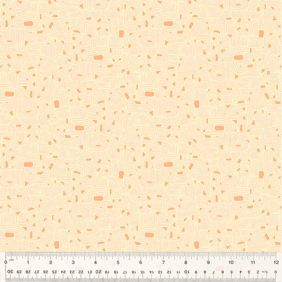 Cotton Fabric TUNNELING 54658-20 Creamy, Insectarium Collection by Tamara Kate for Windham