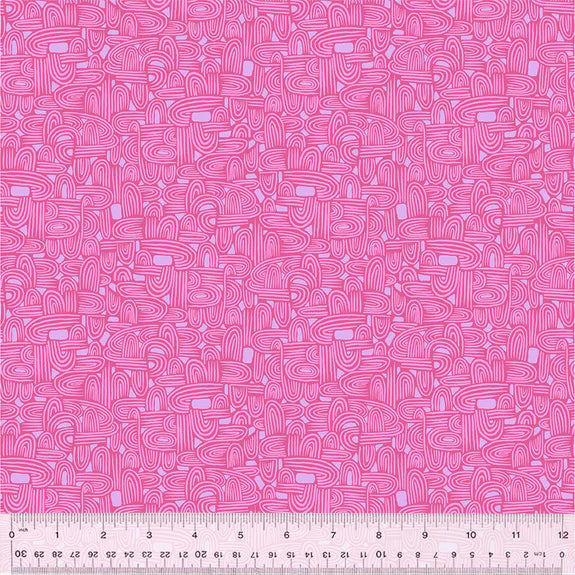 Cotton Fabric TUNNELING 54658-23 Voilet, Insectarium Collection by Tamara Kate for Windham