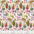 Cotton Fabric Little Dormouse 54770D-1 White, FOREST FRUITS Collection from Betsy Olmsted for Windham