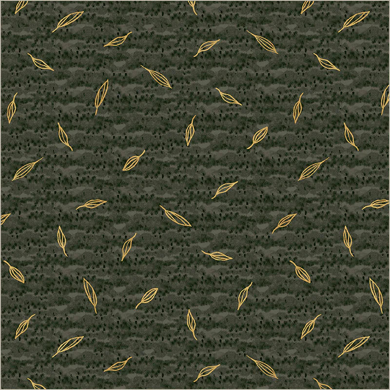 Fabric SPRIG Phthalo Green, from FLORA and FORM Collection by Essoldo Designs for Windham, 54783DM-4