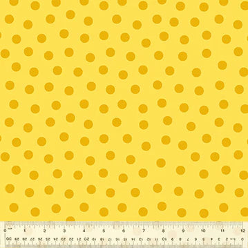 Cotton Fabric POLKA DOT, 54795-2 Yellow, MERRY-GO-ROUND Collection from Whistler Studios for Windham