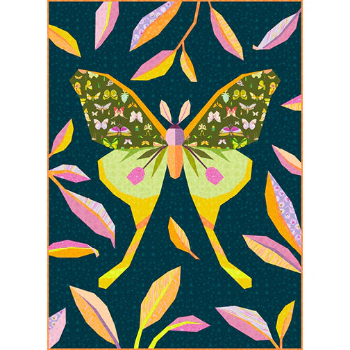 QUILT KIT, LUNA MOTH, FEATURING fabrics from INSECTARIUM Collection by Tamara Kate for Windham