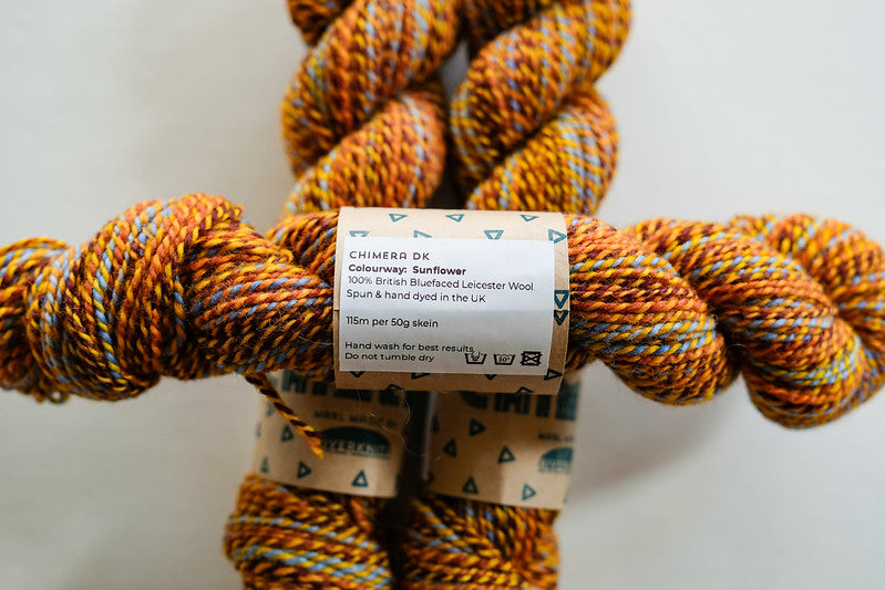 RIVERKNITS Yarn CHIMERA DK, SUNFLOWER, British Bluefaced Leicester Wool