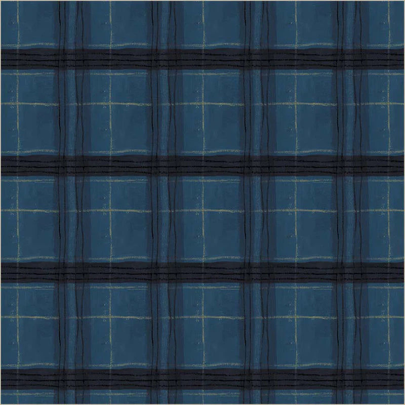 Fabric WINDOW PANE PLAID, 54922D-8 Night Sky from Marcia Derse's THE PLAID ONE Collection for Windham