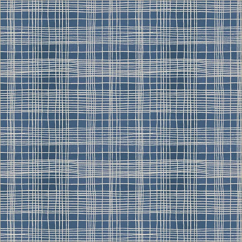 Fabric STRING THEORY PLAID, 54932D-20 Clueprint from Marcia Derse's THE PLAID ONE Collection for Windham