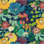 Cotton Fabric PEONY PARK 54974D-1 Indigo from SUNSHINE Collection by Sally Kelly for Windham
