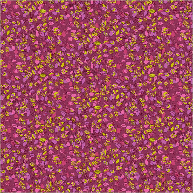 Cotton Fabric HEBE 54981D-3 Plum from SUNSHINE Collection by Sally Kelly for Windham