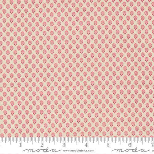 Cotton Fabric, ANTOINETTE PEARL FADED RED 13957 11 by French General for Moda Fabrics