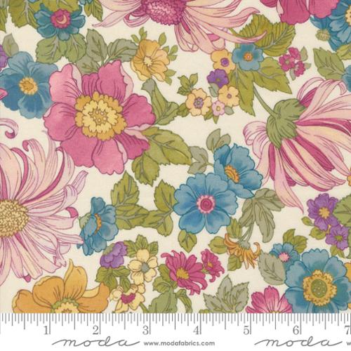 Cotton Fabric CHELSEA GARDEN LAWNS Porcelain Rose 33740 11LW by Moda Fabrics