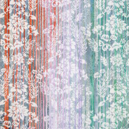 Cotton Fabric BATIK EPRESS YOURSELF! Color Bands POWDERED PASTELS by Riley Blake Designs # BT23027-121