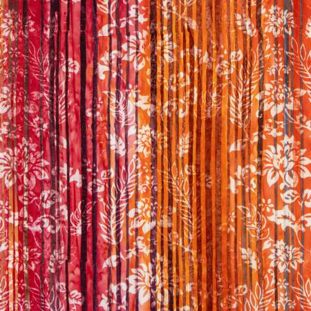 Cotton Fabric BATIK EPRESS YOURSELF! Color Bands SUNSET by Riley Blake Designs # BT23027-245