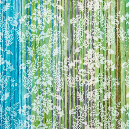 Cotton Fabric BATIK EPRESS YOURSELF! Color Bands MISTY TEAL by Riley Blake Designs # BT23027-273