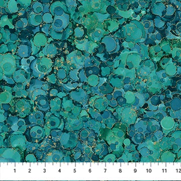 Fabric BUBBLE TEXTURE Teal DM26834-66 from MIDAS TOUCH Collection by Deborah Edwards and Melanie Samra for Northcott
