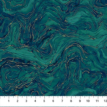 Fabric WAVE TEXTURE Teal DM26835-68 from MIDAS TOUCH Collection by Deborah Edwards and Melanie Samra for Northcott