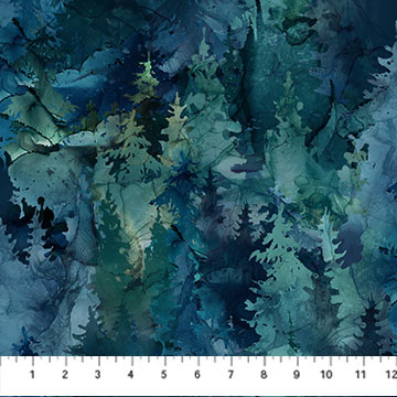 Fabric BLUE DP25169-44 from NORTHERN PEAKS Collection by Deborah Edwards and Melanie Samra for Northcott Fabrics