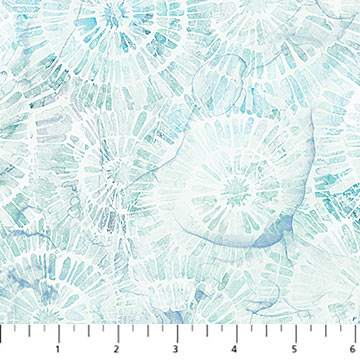 Fabric SAND DOLLARS PALE BLUE from SEA BREEZE Collection by Deborah Edwards and Melanie Samra, DP27102-41