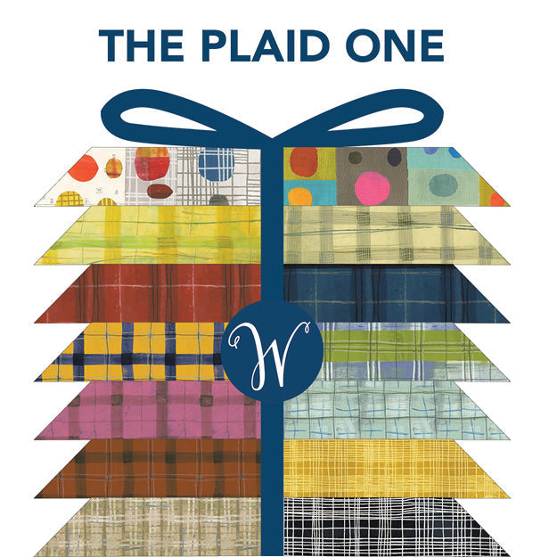 FABRIC, 29 FAT 1/4s BUNDLE, FATQTPLO-X Multi from Marcia Derse's THE PLAID ONE Collection for Windham
