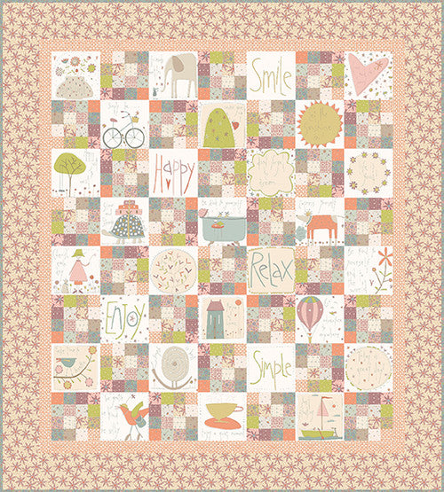 HAPPY AS CAN BE QUILT KIT Featuring Simply Be Collection by Anni Downs