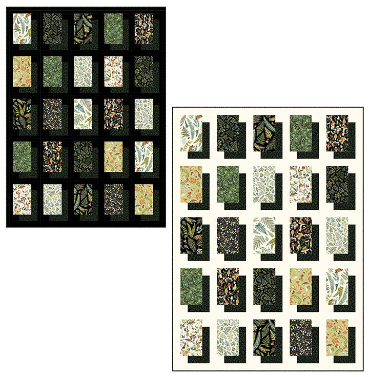 Pattern FORAGE SHADOW BOXES QUILT PTNP089 featuring WILD HARVEST Collection by Deborah Edwards for Northcott Fabrics