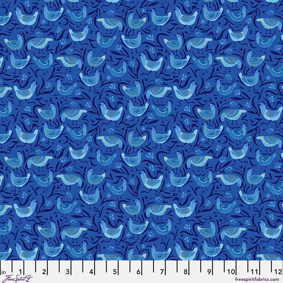 Fabric COOP AZUL, from AZUL Collection by Adam Trest, PWAT020.AZUL