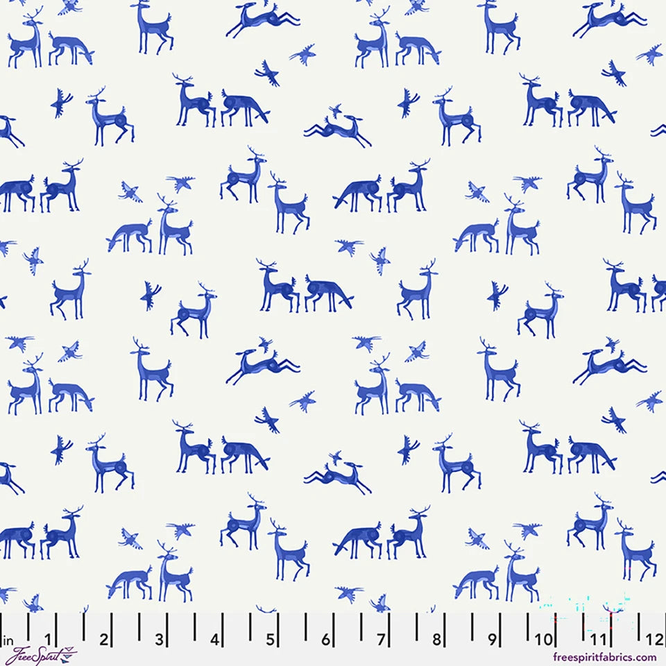 Fabric GRAZING AZUL, from AZUL Collection by Adam Trest, PWAT021.AZUL