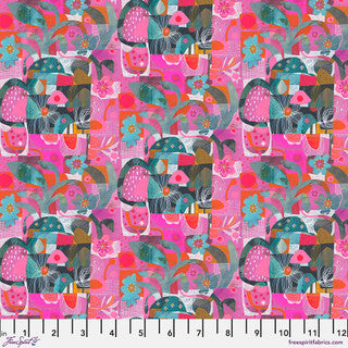 Fabric BLOCKS-PINK, from COLORI Collection by Este McLeod, PWES035.PINK