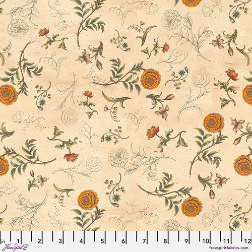 Fabric ORANGE-SKETCHBOOK, PWTH234.ORANGE, from Palette ORANGE Collection by Tim Holtz